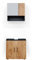 Vicco Badmöbel-Set Irma, Badezimmerschrank-Set, Anthrazit/Eiche, 2 Teile, Unterschrank 60 cm