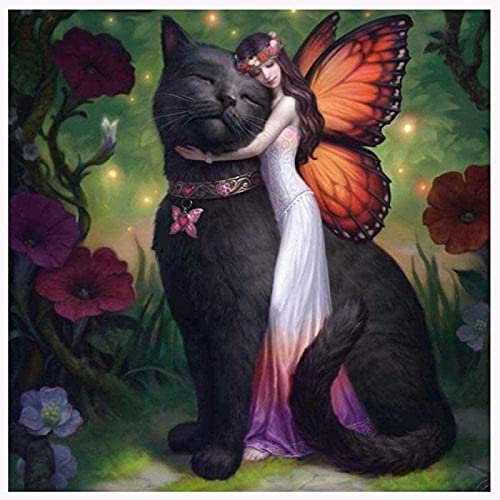 PUZZLECABIN 6000 Pieces Adult Jigsaw Children's Black Cats and Elf Funny Adult Jigsaw Each Piece is Unique