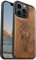 Carveit Magnetic Wood Case for iPhone 13 Pro Case [Hard Real Wood & Soft TPU] Shockproof Hybrid Protective Cover Unique & Classy Wooden Case Compatible with MagSafe (Viking Compass Vegvisir-Walnut)