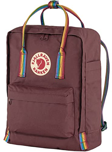 Fjällräven Unisex Kånken Rainbow 16L Rucksack, Ox Red-Rainbow Pattern