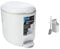 Addis 518503 Premium Deluxe Bathroom Pedal Bin with inner, White Grey, 29 x 18.5 x 23cm & Premium Toilet Brush & Storage Station Set with deep clean flexible Silicone Toilet Brush White Grey