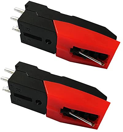 2 pezzi Testina Giradischi,Puntine per Giradischi, Puntina Giradischi,Puntine Giradischi Universali,Sostituzione dello stilo del giradischi Alta qualità Stilo,cartuccia con puntina ad ago