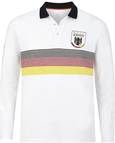 Jan Vanderstorm Herren Fan-Polo Garri weiß, 4XL (XXXXL) - 68/70
