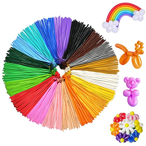 200pcs Twisting Balloons, 260 Long Balloons Assorted Colors