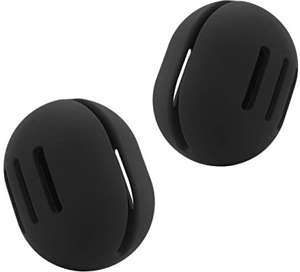 FERYES Lot de 2 porte-éponges de maquillage incassables en silicone respectueux de l'environnement pour le voyage - Noir