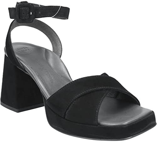 Paul Green Sandalette 6061-003, Rauleder, Schwarz, Damen EU 4,5/37,5