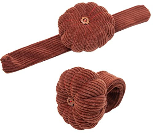 Stifthalter in Kürbisfor – Handgelenk Kiefer Kissen Pincushions Wearable Needlework Basteln Handwerk Nadelhalter zum Nähen und Quilten