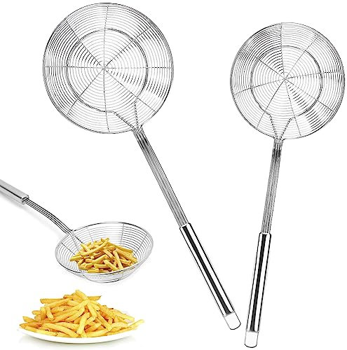 Espumadera araña de Acero Inoxidable,Espumadera metálica,Espumadera Alambre,Cuchara Espumadera de Alambre,adecuada para cocinar en la cocina,asar,cocer al vapor y recoger alimentos (14 cm & 16 cm)