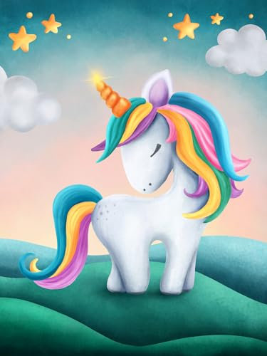 CTOP Kit Diamond Painting Enfant, Licorne, 15