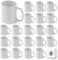 ShyaWorld 36 Tazas blancas de cerámica 370ml presentada en caja individual. Aptas para microondas y lavavajillas. (Blanco, 36)