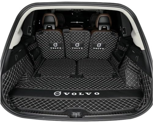 ZYAURA Auto Allwetter Kofferraummatte für Volvo V60 2020 2021 2022 2023 2024,Leder Matten Schutzmatte Kofferraum Staubdicht Kratzfestem Teppiche Autozubehör,A