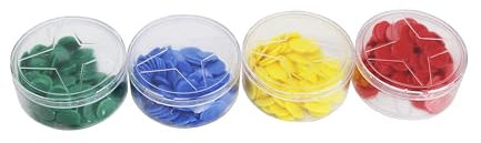 ARBUTUS Marcador de Plástico 4 Colores Fichas de Bingo para Juego de Bingo Accesorios de Juego.