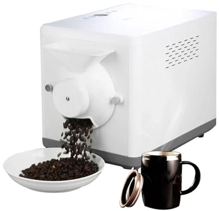 FXNFXLA Tostadora de café eléctrica, tostadora Comercial de Granos de café de 1600 W con Temporizador de 0 a 90 Minutos y Control de Temperatura de 212 a 482 ℉, para tostar Granos de café, nueces