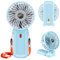 Portable Mini Hand Fan, USB Rechargeable 6-15H Cooling Small Personal Fan, 180° Foldable Desk Fan with 4 Quiet Speeds, Neck Fan with Lanyard for Travel, Outdoor, Office, Light Blue