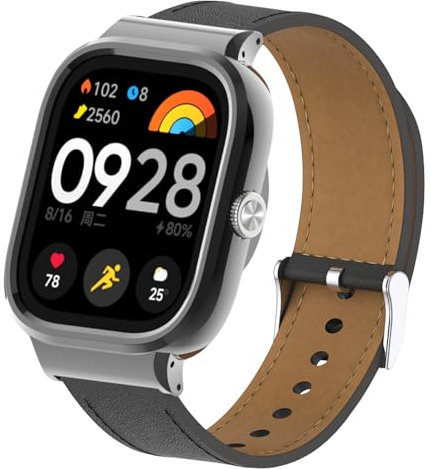 Xisair Correa de Cuero compatible Redmi Watch 4 Correas de Repuesto Pulsera Clásica y Elegante para Xiaomi Redmi Watch 4 Reloj Inteligente para Hombres y Mujeres
