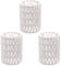 Giutna Boho-Rattan-Lampenschirm, 16,3 cm H x 12,4 cm D, gewebter kleiner Lampenschirm, 4,1 cm, für Kronleuchter, Stehlampe, Deckenventilator, Wandlampe, Weiß, 3 Stück