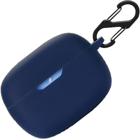 Custodia in silicone per JBL Wave Beam, custodia protettiva antiurto e custodia protettiva per JBL Wave Beam con portachiavi (blu scuro)