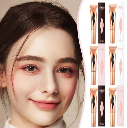 3D Flüssige Kontur Beauty Wand, Gesichts Highlighter und Bronze mit Kissen Applicator befestigt, Schimmer lange anhaltende seidige Creme Gesicht Make-up Stick, 12ml (#5 Contour Stick)