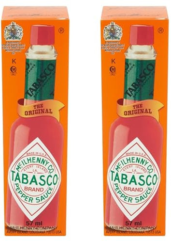 Chilli & Hot Sauces Bundle with Tabasco Original Red Pepper Hot Sauce 57ml - 2 Pack | Suitable For Vegetarians & Vegans.