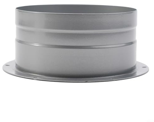 Honseadek 3-8 Inch Metal Flange Vent Pipe Fitting Wall Air Pipe Hose Flange Adapter,Galvanized Steel Duct Connector Flange - Round Fitting for Flexible or Ducting - Drain(120mm)