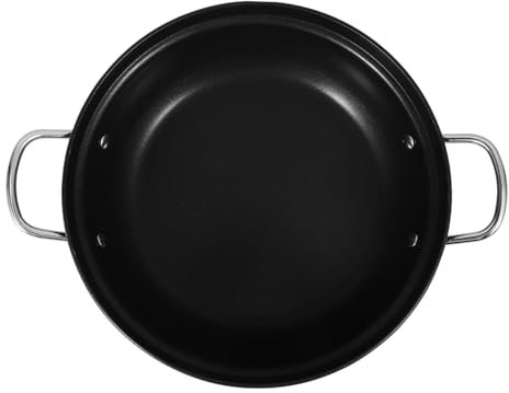 Cabilock Olla Hierro Fundido Wok De Hierro Ideal Para Sopa y Fideos Capacidad Grande