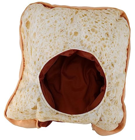 DRESSOOS Toastbrot Hut Lustige Brotform Kopfbekleidung Für Fotografie üsch ütze Als Witziges Fotorequisit Und Partyaccessoire Ideal Für Karneval Und Junggesellenabschied