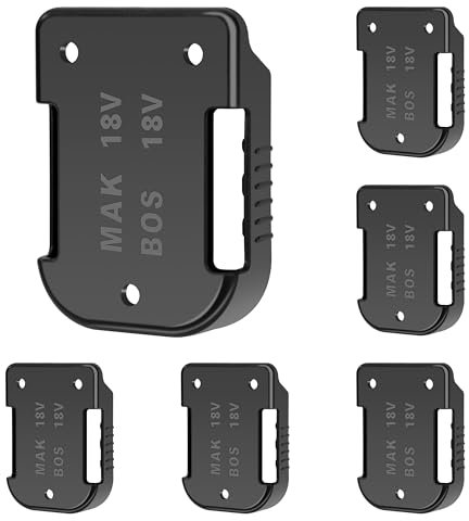 Tunejoy Akku Halterung für Makita 18V Akkuhalter Batteriehalter Kompatibel mit Makita 18V Lithium ion Werkzeug Akku BL1830 BL1840 BL1850 BL1860 6 Stück
