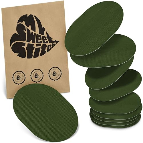 MySweetStitch 10 Fixierpflaster für CGM-Sensoren oval Olive | Hilft gegen vorzeitiges Ablösen, wasserfest und schnell trocknend, hautfreundlich, bis zu 15 Tage Halt