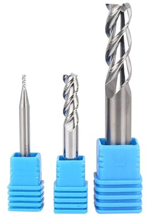 Fraise à 3 cannelures en aluminium 1-20MM 50L 75L 100L Fraise en carbure Aluminium Cuivre Fraise à bois Fraises à commande numérique(5PCS,3X4DX50L-3F)