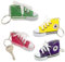 AKJAXQU 4Pcs Mini Canvas Sneaker Schuh Keychain, Sneaker Schlüsselanhänger, Schuhe Turnschuh Schlüsselring für Frauen, Girl Souvenir Geschenk