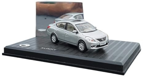 Modellauto Im Maßstab 1:43 Für Nissan Sunny Diecast Legierung Simulation Auto Modell Haus Und Büro Dekoration Silber Für Die Sammlung(Silver)