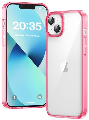 Voyahülle Hülle für iPhone 13 Hülle, Anti-Vergilbung Transparent Handyhülle Stoßfest Schutzhülle, Premium Kratzfeste Case für iPhone 13 - Magenta