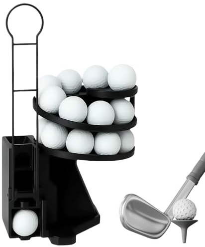 Golfballwerfer, Golf Ball Launcher, Automatischer Golfball Spender, Golfballspender Mit Fußpedal, Große Kapazität Für 25 Golfbälle, Für Indoor-Golfsimulatoren, Outdoor-Netze Oder Driving Ranges