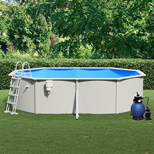 Generico Piscina con Pompa Filtro a Sabbia e Scaletta 490x360x120 cm,Casa e Giardino,Piscine e Spa,Piscine-3098055