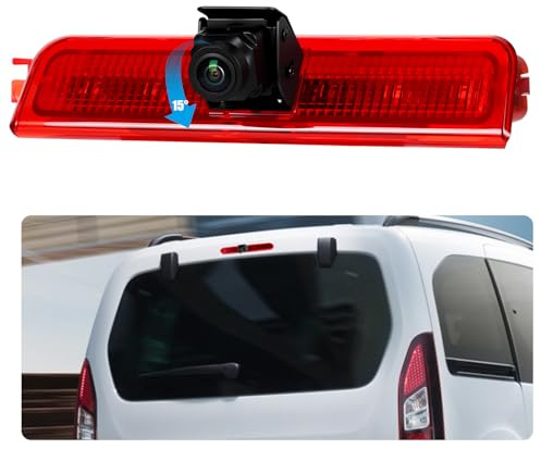 GOHHDL Rückfahrkamera für VW Caddy 2003-2015, 3. Bremslicht, Rückfahrkameras, Nachtsicht, wasserdicht nach IP67, Einstellbarer Winkel