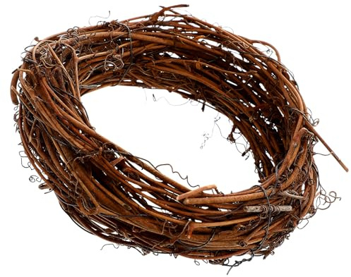 SWETRACE Rustikale Weidenkränze aus Natürlichem Rattan 4,6m Lange Verstellbare Zweiggirlande als Hängende Wand und Rahmen Dekoration für Weihnachten