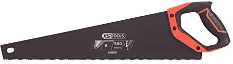 KS Tools 907.2503 Sägeblätter, 500 mm, 3 Schnittwinkel 9TPI, Griff aus Bi-Material, Weiß