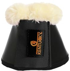 Kentucky - Sprungglocken Leder Lammfell schwarz XXL