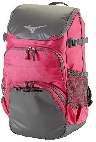 Mizuno Unisex-Erwachsene Backpack Organizer OG5 Rucksack, Shocking Pink/Grau, Large