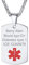 PROSTEEL Herren Anhänger Halskette personalisiert Edelstahl Medical Alert ID Dog Tag SOS Notfall Name Texte Gravur Erkennungsmarke Schmuck Geburtstag für Männer Jungen(Silber)