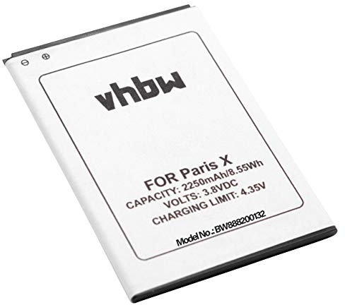 vhbw Akku Ersatz für Ulefone 29-11900-000-00 für Handy Smartphone Telefon (2250mAh, 3,8V, Li-Polymer)