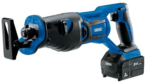 Draper D20 20V Brushless Reciprocating Saw, 1 x 3.0Ah Battery, 1 x Fast Charger