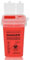 Sharp Container, ATOMUS 1L Tattoo Plastic Sharp Container Tattoo Medical Disposal Biohazard Needle Waste Box Safe Lock Container Tattoo Supplies (1pc red)