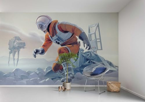 Komar Vlies Fototapete Star Wars Classic RMQ Hoth Battle Pilot | Größe: 500 x 250 cm (Breite x Höhe), Bahnbreite 50 cm | Tapete, Wandbild, Dekoration, Kinderzimmer, | DX10-055, bunt