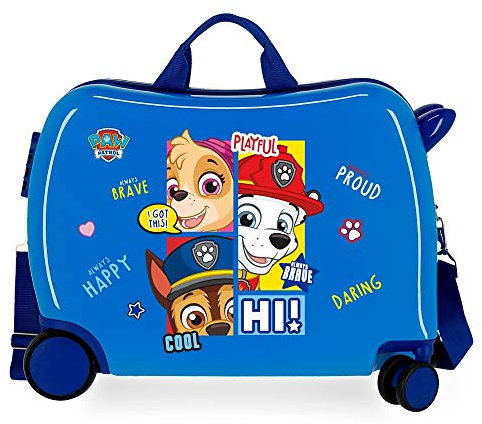 PAW PATROL Unisex Kinder La Patrulla Canina Be Happy Kinderkoffer, Dunkelblau, 50x39x20 cm