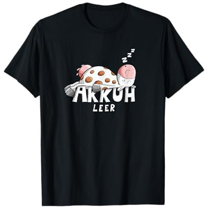 Witziges Kuh Wortspiel Akku Leer I Chillen I Pause I Schlaf T-Shirt