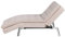 Moderne, verstellbare Chaiselongue in Beige Bezug aus Samtstoff Récamiere Loiret