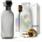 MAMEIDO Carafe Eau en Verre 1l - Carafe en Verre avec Couvercle et Passoire, Pichet Eau élégant pour Les Occasions Spéciales à Offrir (Smoke Silver, 1000ml)