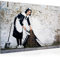 Runa Art Bild Maid Banksy Modern Wandbilder Loft Wohnzimmer 1 Teilig - Made In Germany - Street Art Grau Flur 301715b