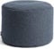 mokebo® Pouf, Hocker o. Sitzhocker 60x40cm 'Der Ruhestifter' Bodenkissen rund & Fußhocker fürs Wohnzimmer, nachhaltiger Sitzpouf, Puff & Beistelltisch m. EPS-Perlen Füllung, Recyclingstoff in Blaugrau